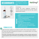 Desodorante 100% natural - Coco Orgánico y Vitamina E 60ml