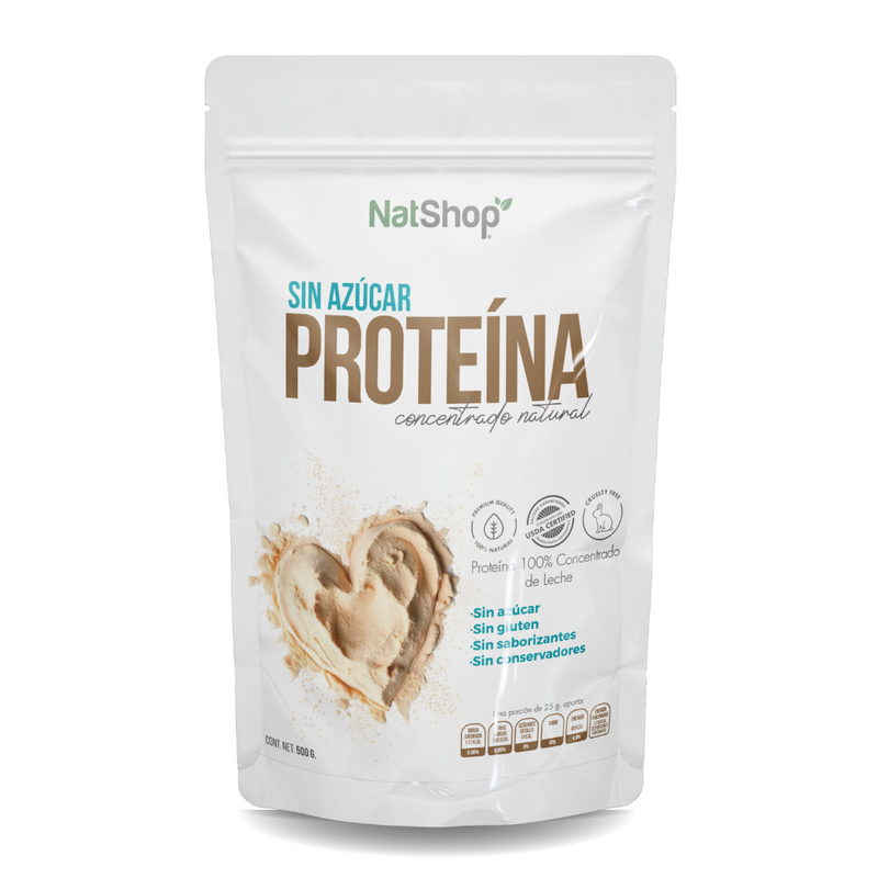 Proteína Natural 100% Concentrado de Leche 500g