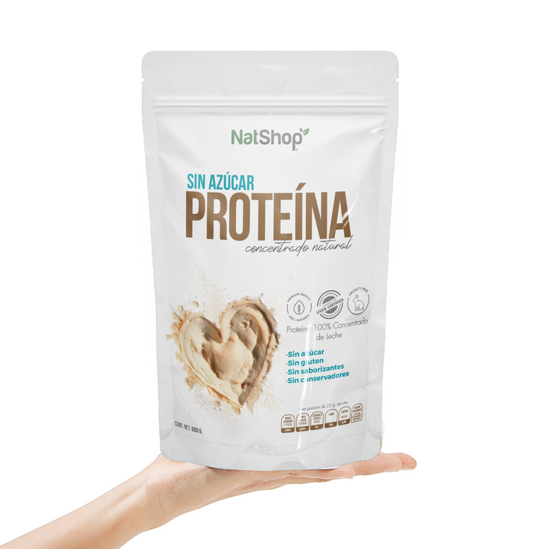 Proteína Natural 100% Concentrado de Leche 500g