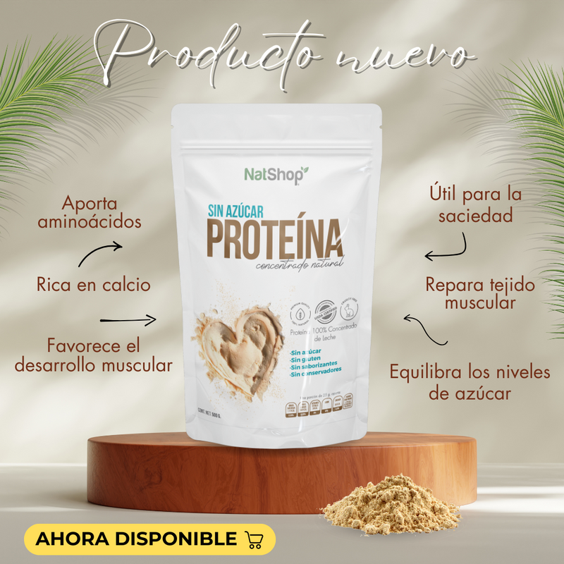 Proteína Natural 100% Concentrado de Leche 500g